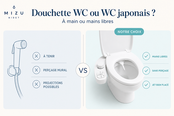 Douchette WC ou WC japonais : que choisir pour se laver à l'eau ?
