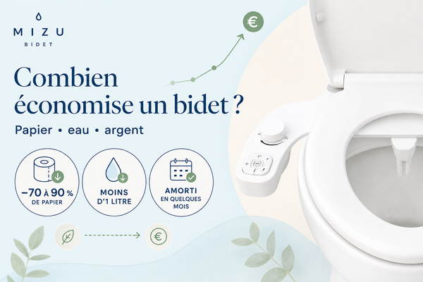 Combien un bidet fait-il vraiment économiser ? Le calcul (eau, papier, argent)